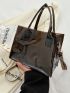 Minimalist Square Bag Double Handle Mini PVC, Clear Bag