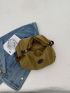 Large Capacity Hobo Bag Casual Style Patch Decor