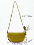 Small Saddle Bag Solid Color Flap With Coin Purse