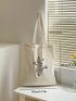 Small Shopper Bag Graphic Pattern Double Handle For Daily