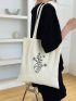 Small Shopper Bag Graphic Pattern Double Handle For Daily