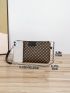 Small Square Bag All Over Print Chain Strap For Daily