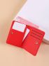 Men And Women General Daily Commuting Color Pu Simple Multi-Card Short Wallet