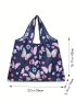 Butterfly Pattern Square Bag Large Capacity Double Handle For Daily