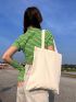 1pc High-Quality Women Men Handbag Canvas Tote Bag Grocery High Capacity Shopping