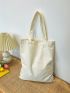 1pc High-Quality Women Men Handbag Canvas Tote Bag Grocery High Capacity Shopping