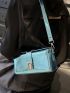 Mini PU Square Bag Crocodile Embossed Adjustable Strap