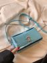 Mini PU Square Bag Crocodile Embossed Adjustable Strap
