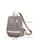 Two Tone Classic Backpack Fashionable Zipper Adjustable Strap