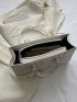 Embossed Detail Baguette Bag PU Double Handle