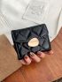 PU Classic Card Holder Quilted Pattern