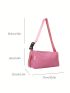 Pink Bucket Bag Quilted Detail Zipper PU