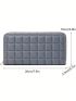 Women Long Wallet Geometric Embossed Zipper Around