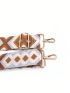 Geometric Embroidered Bag Strap Adjustable
