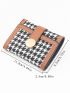 PU Small Wallet Houndstooth Pattern