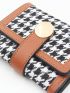 PU Small Wallet Houndstooth Pattern