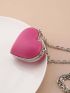 Mini Novelty Bag Heart Design Chain Pink