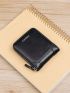 PU Small Wallet Letter Graphic Zipper