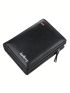 Letter Graphic Small Wallet Zipper PU
