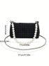 Mini Studded & Faux Pearl Decor Bucket Bag Fashion