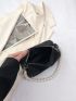 Mini Studded & Faux Pearl Decor Bucket Bag Fashion