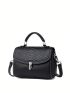 Mini Square Bag Snakeskin Embossed Genuine Leather
