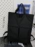 Minimalist Black Fashion Backpack Large Capacity Casual