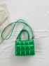 Mini Funky Square Bag Quilted Double Handle