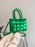 Mini Funky Square Bag Quilted Double Handle