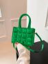 Mini Funky Square Bag Quilted Double Handle