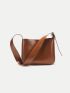 Minimalist Square Bag Medium Brown