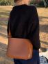 Minimalist Square Bag Medium Brown