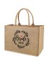 BeeGreen Bridesmaid Burlap Tote Bag Wedding Gift Bag with Inner Zipper Pocket for Matron of Honor Maid of Honor Personalized Gifts for Bridal Shower Engagement Bachelorette Wedding Party