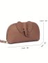 Genuine Leather Wristlet Bag Litchi Embossed Cartoon Elephant Design