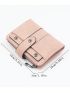 Minimalist Small Wallet Snap Button Pink