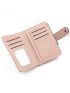 Minimalist Small Wallet Snap Button Pink