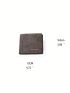 Letter Graphic Small Wallet Bifold Brown