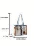 Cartoon Graphic Shoulder Tote Bag Double Handle Small