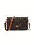 Mini Fox Graphic Square Bag Flap Vintage