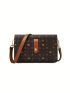 Mini Fox Graphic Square Bag Flap Vintage