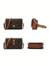 Mini Fox Graphic Square Bag Flap Vintage
