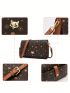 Mini Fox Graphic Square Bag Flap Vintage