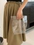 Mini Clear Square Bag Double Handle PVC