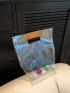 Mini Clear Square Bag Double Handle PVC