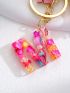 Letter Design Butterfly & Tassel Decor Bag Charm Fashion