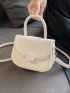 Mini Saddle Bag Beige Minimalist Flap For Work