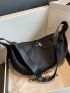 Large Hobo Bag Black Minimalist For Daily