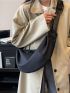 Large Hobo Bag Black Minimalist For Daily