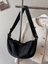 Large Hobo Bag Black Minimalist For Daily