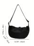 Large Hobo Bag Black Minimalist For Daily